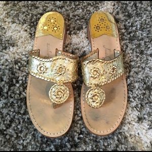 Jack Rogers Gold Sandals
